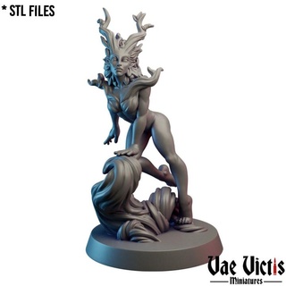 dríade pre supported Ai mim derrotado miniaturas tampo mesa personagens criaturas fantasia universo loja floresta natureza rpg madeira espírito dnd apoiado ondina 3d print model - Mito3D