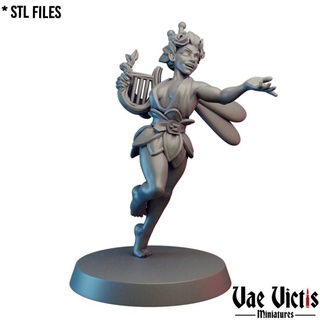 wood fairy pre-supported vae victis miniatures Tabletop Characters & Creatures Fantasy Universe Store flower cute fantasy rpg little nymph singer tabletop spirit dnd pixie bard supported 3d print model - Mito3D