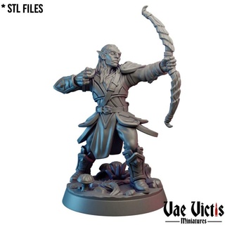 modular elf male 03 pre-supported vae victis miniatures Tabletop Characters & Creatures Fantasy Universe Store archer fantasy fighter rpg unit base tabletop dnd supported elve 3d print model - Mito3D