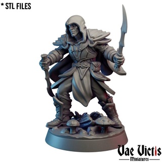modular elf male 01 pre-supported vae victis miniatures Tabletop Characters & Creatures Fantasy Universe Store fantasy fighter rpg tabletop rogue dnd thief supported elve 3d print model - Mito3D