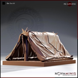 orc tent 03 novaminis  Store dragons dungeons fantasy mini monster orc rpg roleplaying tabletop tent 28mm dnd pathfinder ttrpg presupported novaminis  3d print model - Mito3D