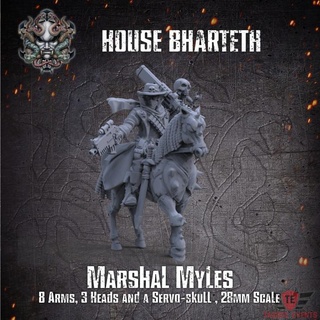 house bharteth - marshal myles horse tagged events Tabletop Characters & Creatures Fantasy Universe Store necromunda underhive arbites enforcers houseofstrife 3d print model - Mito3D