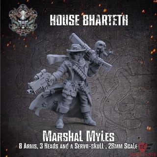 house bharteth - marshal myles foot tagged events Tabletop Characters & Creatures Fantasy Universe Store necromunda enforcer underhive arbites houseofstrife 3d print model - Mito3D