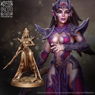 dark elf zealots - 32mm scale labyrinth models Tabletop Characters & Creatures Fantasy Universe dungeons fantasy hero rpg wargaming warhammer character miniature boardgame tabletop wargame patreon d&d drow zealot maidens 3d print model - Mito3D