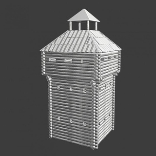 medieval russian tower - large northern crusades miniatures Tabletop Characters & Creatures Historical Universe 3D Printable Terrain printable building city modular protection terrain wargaming warfare castle wooden 28mm scenery fortress novgorod histprical 3d print model - Mito3D