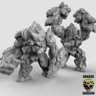 earth elementals pre supported duncan shadow Tabletop Characters & Creatures Fantasy Universe Store fantasy dungeonsanddragons elemental dnd tabletopgames kingsofwar ttrpg presupported 3d print model - Mito3D