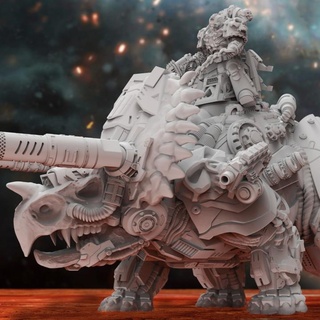 kybernetisch Triceratops atlan Schmiede Tischplatte Zeichen Kreaturen Sci Fi Universum Fahrzeuge Maschinen 3d drucken Dino Dinosaurier Fantasie montieren Rollenspiel sci fi scifi Kriegsspiel Bits Cyber Grimdark 3d print model - Mito3D