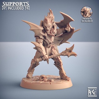 bloodhunt knights - modular c artisan guild dragons dungeons fantasy mini rpg vampire miniature tabletop supports wargame ttrpg units presupported supported dn 3d print model - Mito3D