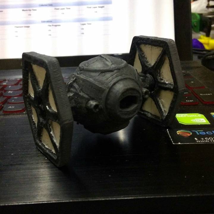 chibi ed star wars tie fighter + orden caza juegos juguetes luchador película starwars vehículo modelmaking tiefighter 3D print model - Mito3D