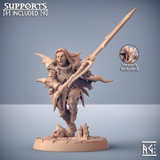 bloodhunt knights - modular e artisan guild dragons dungeons fantasy knight mini rpg unit vampire miniature tabletop supports wargame ttrpg presupported supported dn 3d print model - Mito3D