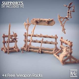 weapons loot & racks bloodhunt artisan guild Store dragons dungeons fantasy knight mini rpg vampire miniature tabletop supports wargame dnd chalice ttrpg presupported supported 3d print model - Mito3D