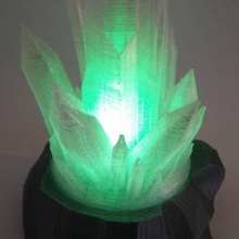 kryptonite tea light & garden superman manofsteel tealigh 3d print model - Mito3D