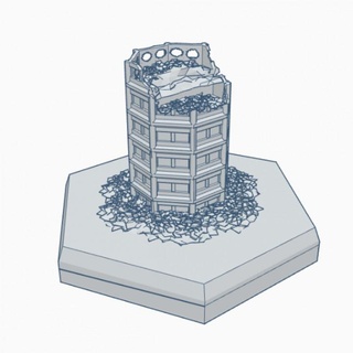 sci fi harap bina 9 altıgen harita ölçek hmssfr009 savaş oyunu dövme mağaza arazi Battletech 3d print model - Mito3D