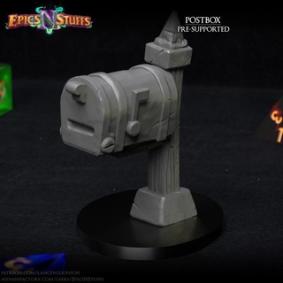 postbox miniature - pre-supported epics n stuffs Store box dragons dungeons environment prop rpg wargaming boardgame tabletop mailbox dnd pathfinder tavern background scatter ttrpg humblewood 3d print model - Mito3D