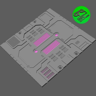 itg conjunto 16 furioso tampo mesa acessórios loja 3D imprimível terreno Sci Fi sci fi cyberpunk 3d print model - Mito3D