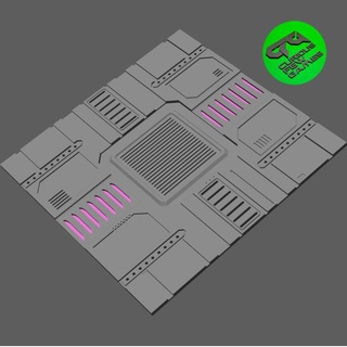 itg conjunto 13 furioso tampo mesa acessórios loja 3D imprimível terreno Sci Fi sci fi cyberpunk 3d print model - Mito3D