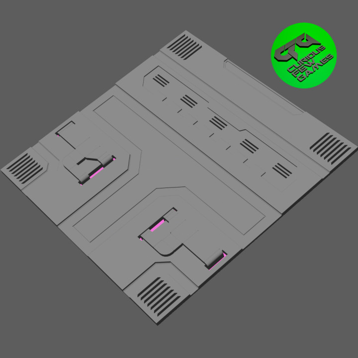 itg conjunto 12 furioso mesa accesorios Tienda 3D imprimible terreno Sci Fi sci fi cyberpunk 3D print model - Mito3D