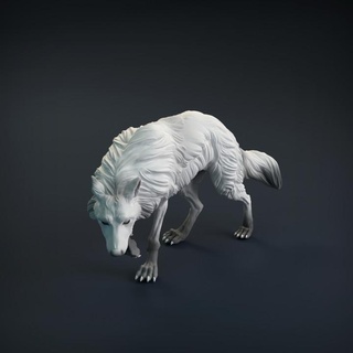 wolf animal den miniatures Toys & Games Animal Creature Figures creature dog figure realistic sculpture statue toy companion miniature wildlife predator friend collectible dnd presupported supported 3d print model - Mito3D