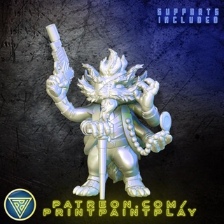 furry alien diplomat print paint play  Tabletop Tabletop Characters & Creatures Sci-Fi Universe Tabletop Tabletop Characters & Creatures Store alien roleplay rpg sci-fi character miniature tabletop 32mm starfinder envoy skittermander  3d print model - Mito3D