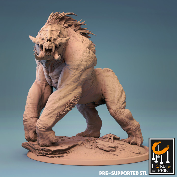 barlgura standing lord print Tabletop Characters & Creatures Fantasy Universe Store monkey gorilla 3D print model - Mito3D