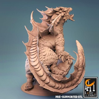aîné marron dragon Seigneur impression table personnages créatures fantaisie univers boutique 3d print model - Mito3D