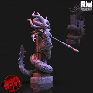 tempest hold melusai siren rmprintable dungeons fantasy gaming hero mini miniatures monster rpg sea warhammer mage caster tabletop wargame d&d dnd pathfinder frostgrave ageofsigmar 5e rm warcry 3d print model - Mito3D