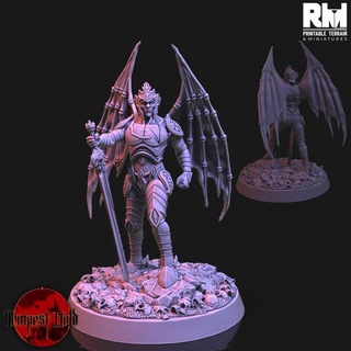 tempest hold vampire lord rmprintable dungeons fantasy gaming hero mini miniatures monster rpg villian warhammer wings evil tabletop wargame d&d dnd pathfinder frostgrave ageofsigmar 5e rm warcry 3d print model - Mito3D