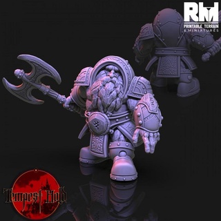 mallakson gente Roca enano imprimible mazmorras fantasía juego azar héroe mini miniaturas rpg martillo guerra guerrero mesa elemental d dnd pionero frostgrave enanos Kingsofwar 5e rm grito edadofsgimar 3d print model - Mito3D