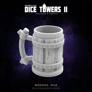 mu01 wooden mug possibly cool dice tower 2 black blossom games Tabletop accessories Characters & Creatures Fantasy Universe beer fantasy rpg warhammer pop dungeon d&d dnd 3d print model - Mito3D