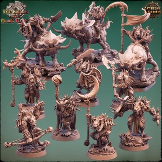 gnolls blood forest - complete pack daybreak miniatures Tabletop Characters & Creatures Fantasy Universe Store dragons dungeons wargaming tabletop bundle 32mm 75mm gnoll value 3d print model - Mito3D