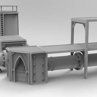 modular Pipeline Terrain imperial prapor workshop Tischplatte 3D druckbar Sci Fi 40k Kriegs Spiele Kriegshammer Kriegsspiel 40000 3d print model - Mito3D