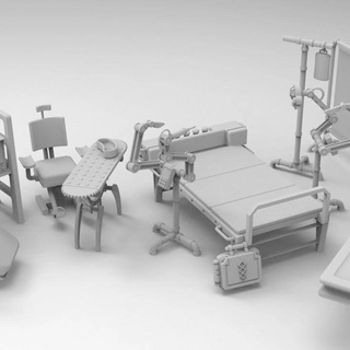 Kriegsspiel Möbel imperial prapor workshop Tischplatte 3D druckbar Terrain Sci Fi modular Kriegs Spiele Kriegshammer Nekromunda 3d print model - Mito3D