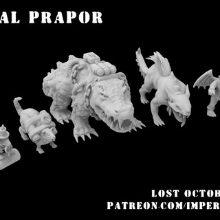 ganger zoo imperial-prapor-workshop Tabletop Characters & Creatures Fantasy Universe animal wargames wargame alligator 28mm rats cawdor cariatide 3d print model - Mito3D