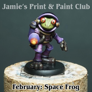 space frog - february jamie korte Tabletop Characters & Creatures Sci-Fi Universe mini miniature 32mm 3d print model - Mito3D