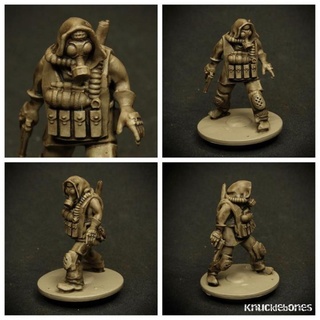 hedison - stalker knucklebones miniatures Tabletop Characters & Creatures Sci-Fi Universe 40k necromunda fallout scifi metro 28mm stargrave thisisnotatest warhammer40000 roguetrader postapocalypse inq28 planet28 3d print model - Mito3D