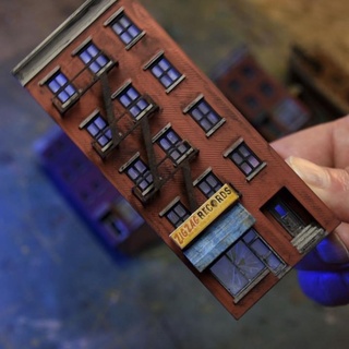 ölçek bina fa ade 2 Denny masaüstü 3D yazdırılabilir arazi mimari binalar tren diyorama pencereler model yolu nscale ölçekli modelrailway demiryolu izi modelleisenbahn Modellbahn yolcusu modeli ray nscaletrains 3d print model - Mito3D
