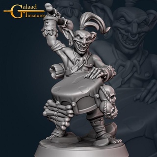 goblin drummer galaad miniatures Store bones dragon fantasy roleplay tribal miniature male drum tabletop dungeon dnd tribes 3d print model - Mito3D