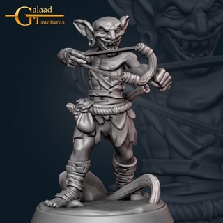 male goblin fighter 02 galaad miniatures Store bones dragon fantasy roleplay slingshot tabletop dungeon dnd tribes triball 3d print model - Mito3D