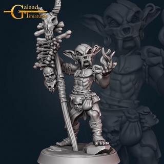 shaman goblin galaad miniatures Store bones dragon fantasy mask roleplay skull tribal wizard magic male staff tabletop dungeon spell dnd totem sorcerer tribes 3d print model - Mito3D