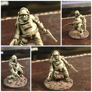 space gunslinger knucklebones miniatures Tabletop Characters & Creatures Sci-Fi Universe scifi 28mm stargrave warhammer40000 killteam presupported roguetrader inq28 planet28 3d print model - Mito3D