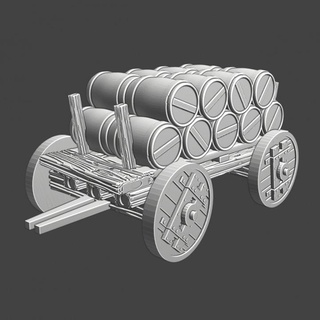 Ortaçağa ait arz wagon varil baskı kuzey Haçlı seferleri minyatürler masaüstü karakterler yaratıklar tarihi Evren Araçlar makineler yazdırılabilir arazi Ulaşım Su şarap sipariş araba vagon 28mm manzara variller teutonic taslak 3d print model - Mito3D