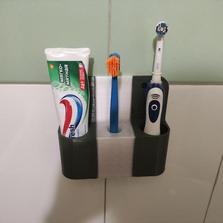 estante soporte pasta dental cepillo dientes oleg hogar casa jardín baño 3d print model - Mito3D