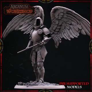 arcangel warrior spear arcanum workshop Tabletop Characters & Creatures Fantasy Universe demon diablo sculpture wargaming miniature angel tabletop 3d print model - Mito3D