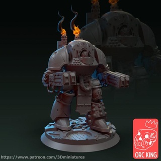 infernal automata supported orc king studio Tabletop Characters & Creatures Sci-Fi Universe Store 40k guard warhammer death warhammer40k deathguard dreadnought redemptor 0k 3d print model - Mito3D