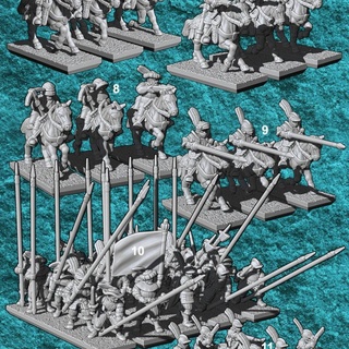 10mm imperiale gli esseri umani esercito bundle erramir orlans fantasia romano giochi guerra Tedesco santo impero Warmaster 3d print model - Mito3D
