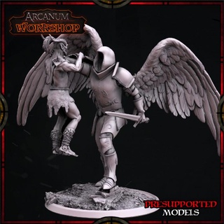 archange combat démon secret atelier table personnages créatures fantaisie univers diablo bats monstre wargaming miniature diorama dnd tyrael 3d print model - Mito3D