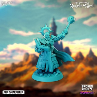 celestial war angelic wrath - arch knight cleric broken anvil miniatures Tabletop Characters & Creatures Fantasy Universe Store armor rpg angel mace tabletop dnd knights tabletopgames ttrpg 3d print model - Mito3D