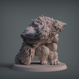 bear imp3dsion Tabletop Characters & Creatures Fantasy Universe animal big giant rpg wild hunter rage d&d dnd druid oso grizzly salvaje agresivo 3d print model - Mito3D