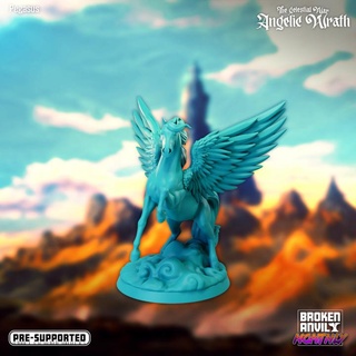 himmlisch Krieg Engel Zorn Pegasus gebrochen Amboss Miniaturen Tischplatte Zeichen Kreaturen Fantasie Universum Geschäft Ritter dnd Tischspiele ttrpg 3d print model - Mito3D