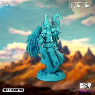 celestial war angelic wrath - archangel strength broken anvil miniatures Tabletop Characters & Creatures Fantasy Universe Store armor knight sword angel tabletop dnd angels knights tabletopgames ttrpg 3d print model - Mito3D